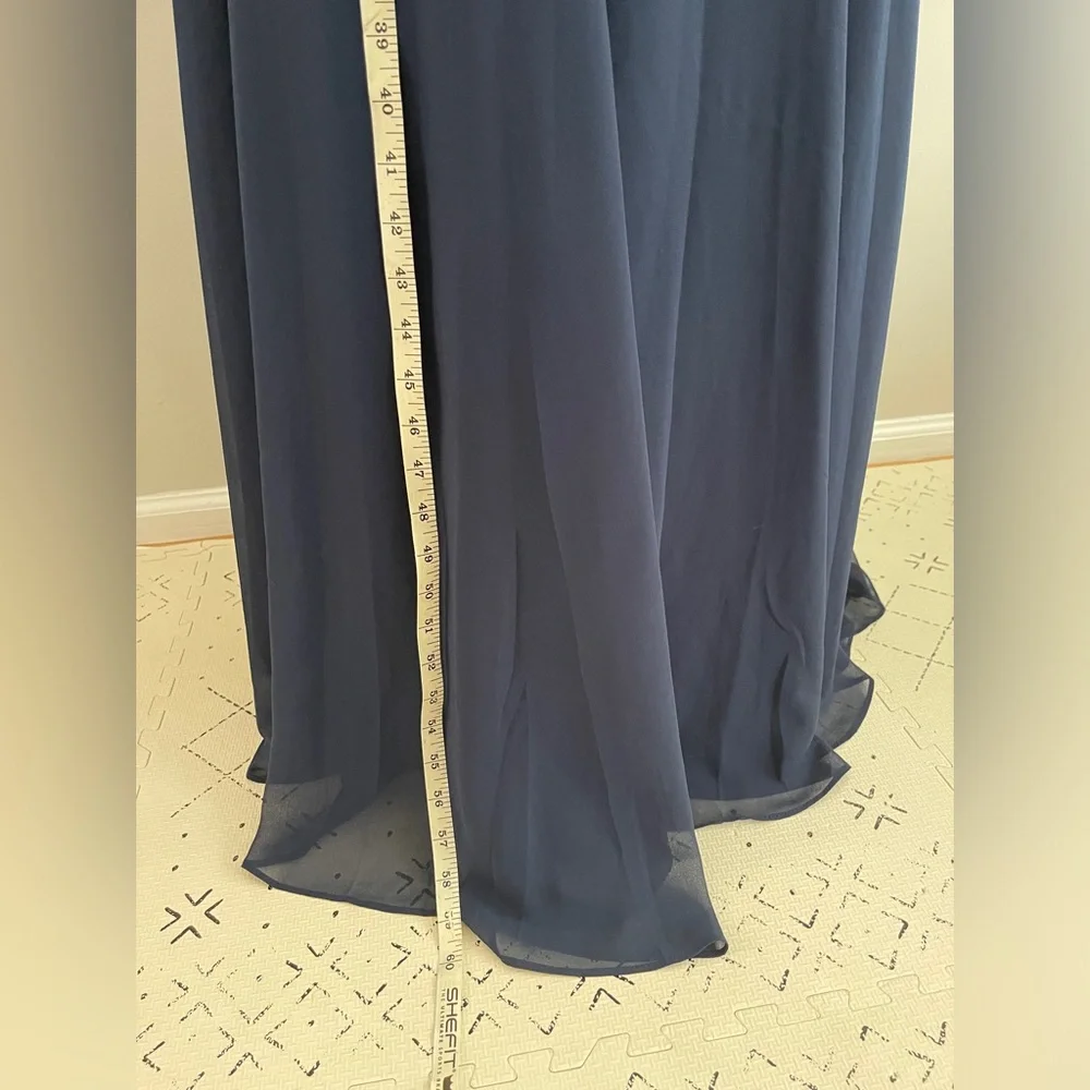 NWT Mac Duggal High Neck Mesh Long Sleeve Embellished A Line Gown 20388 Size 8